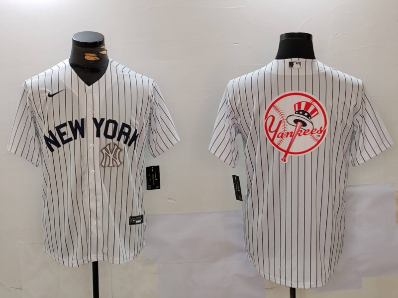 Men New York Yankees Blank White stripe Game 2024 Nike MLB Jersey style 91017